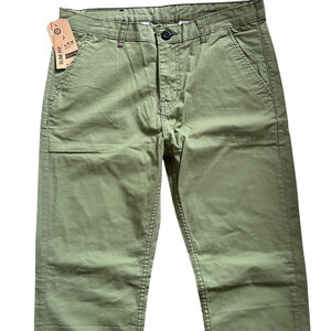 NWT Men's Galax Green Slim Fit Chinos Khakis Size 36 Trousers Pants Army Utility